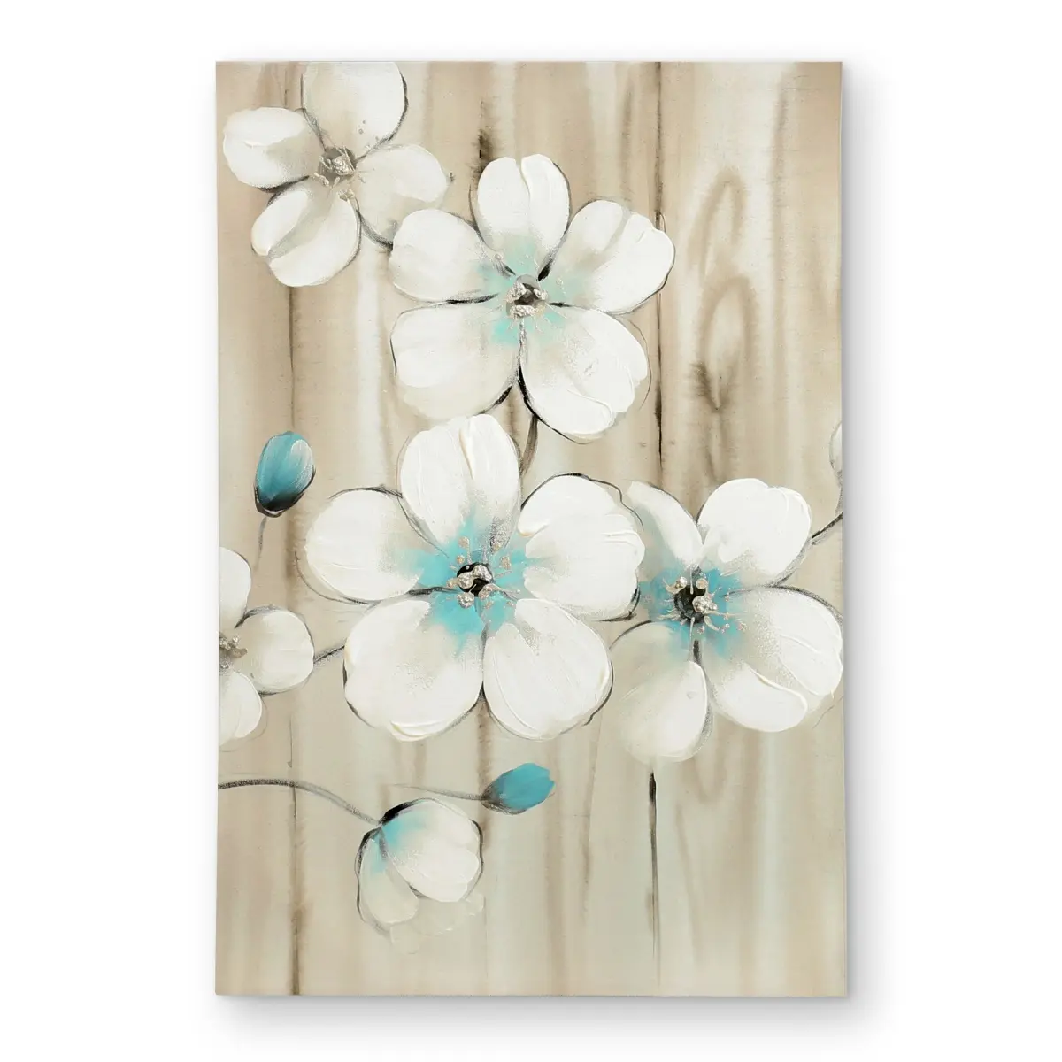 360 stand 4x6 ft. Rectangle Asian Tree Theme Outdoor Area Rug - White Cherry Blossom, Household Textile Carpet