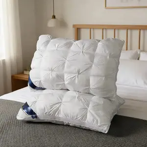 2-Pack Twist Flower Breathable Embroidered Decorative Pillows, High-End Soft and Plush Hotel Quality, Luxurious Comfort for Year-Round Use