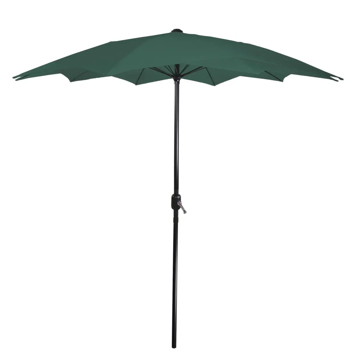 212 MAIN Modern Outdoor Patio Lotus-Shape Umbrella, 8.5ft Diameter, Hand Crank Operation, Layered Stars Polyester Canopy, Green
