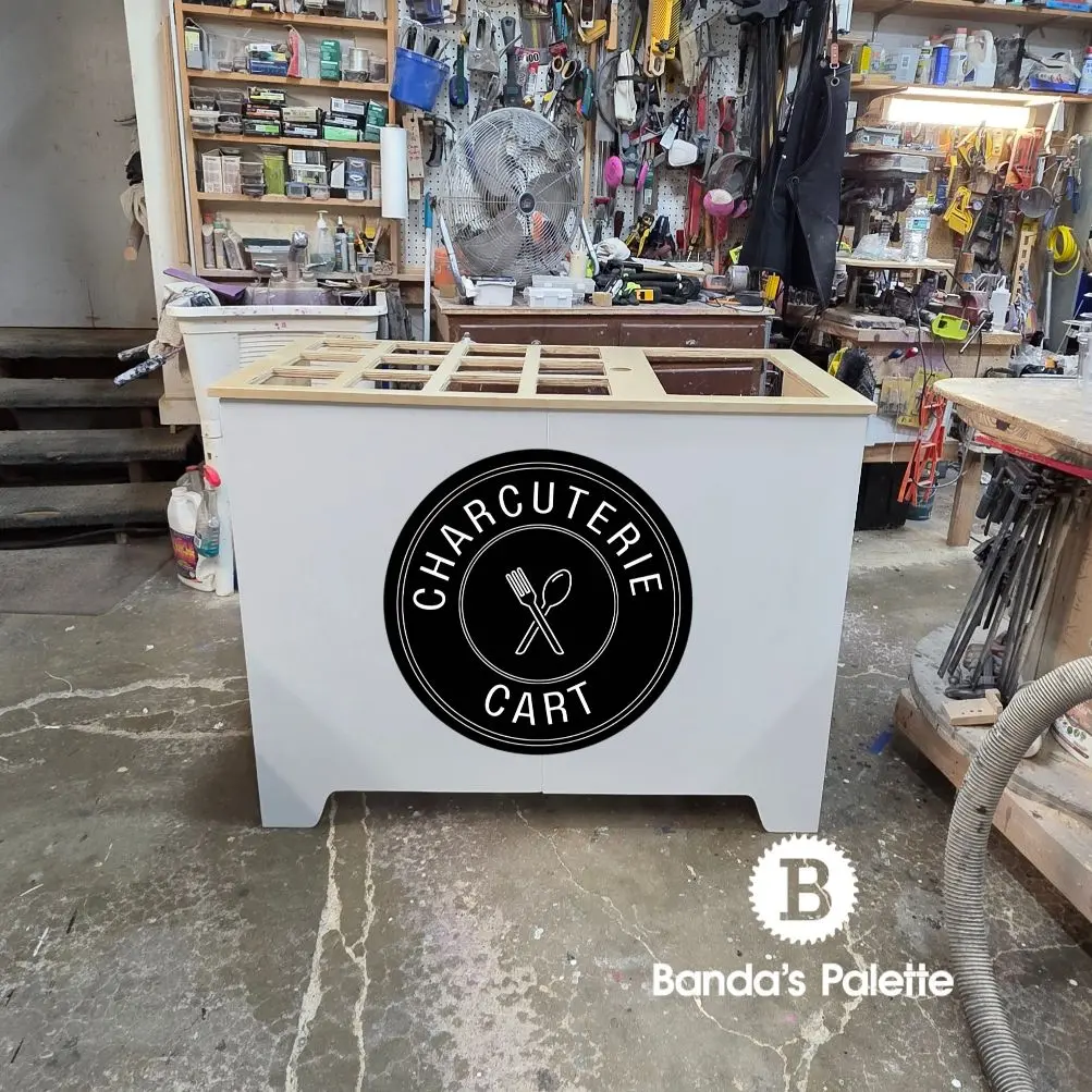 Charcuterie Cart Stand by BandasPalette- Kitchen Storage Solution Foldable Charcuterie Cart, Vendor, Portable Snack Cart, Tradeshow Cart, Dessert Cart, Wedding Bar, Company Events, Charcuterie Cart