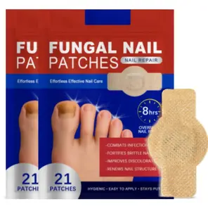 Fungal Nail Patches 21 Patches for Damaged Nails Toenail Repair Patches Overnight Repair Solution with Moisture Breathable Comfortable Elastic Fabric Herbal Extracts for Simple Foot Nail Care New Year Gifts