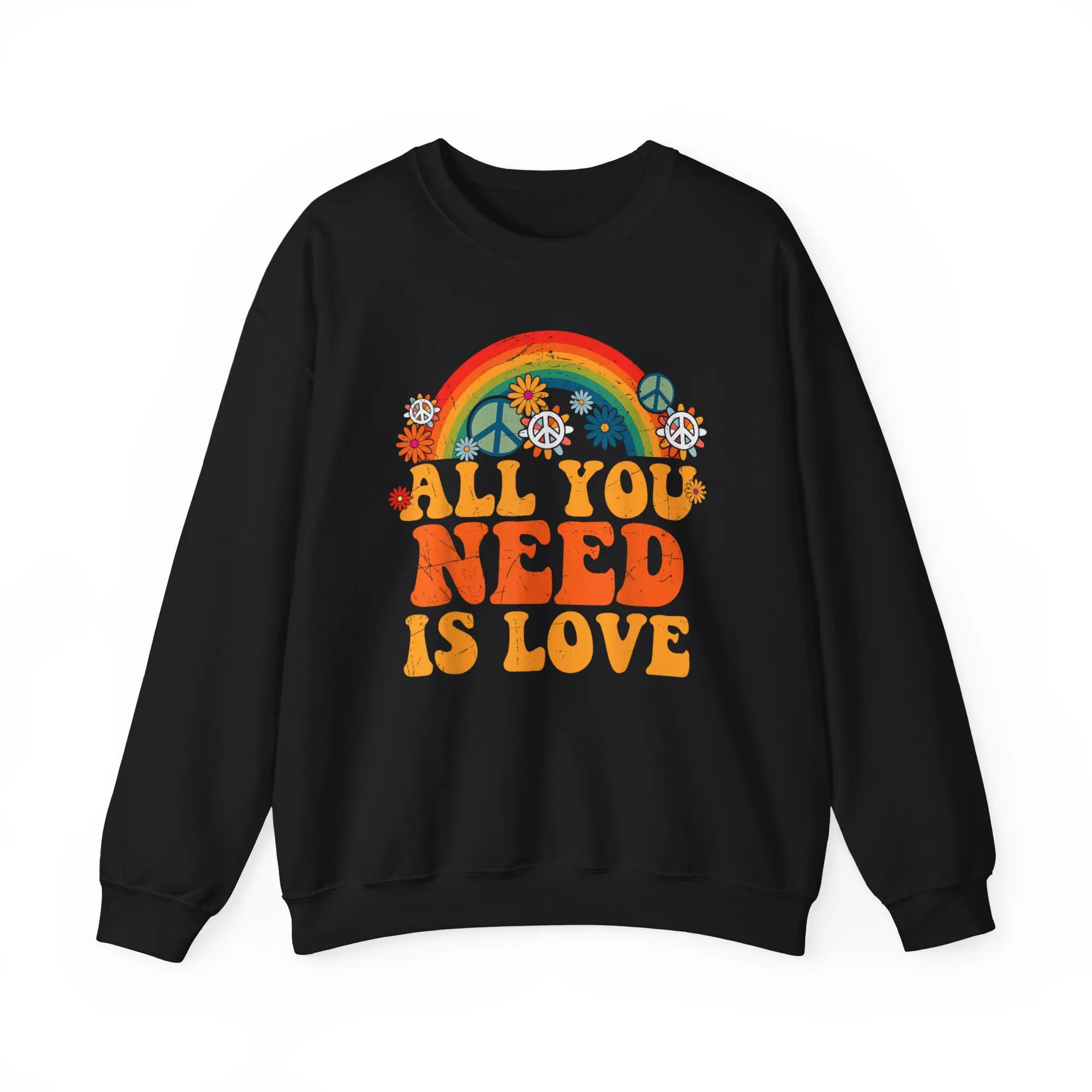 Limited Edition 60s 70s Tie Dye Hippie Sweatshirt - Spread Love and Peace This Halloween! ✌️❤️