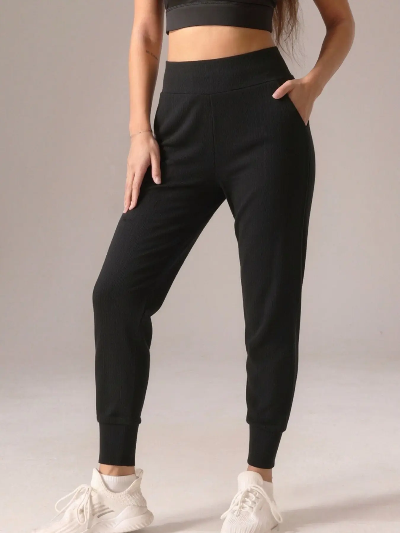 Women's Solid Color Sports Pants, Casual Sports Trousers, Casual Comfy Breathable Joggers for Daily Wear, Ladies Bottoms for All Seasons, Sporty Comfy Breathable