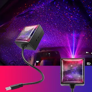 USB Projector Night Light,Portable Adjustable LED Show Romantic Atmosphere Star Night Projector,Car Interior Decoration for Wedding Car,Ceiling,Bedroom,Party