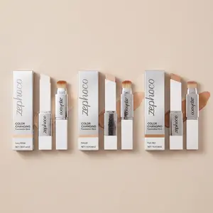 Zephoco 2-in-1 Color Changing Foundation Stick - Natural Shade, Lightweight, Hydrating, Non-Caking, Seamless Look, Concealer Makeup for All Skin Types,summervibes