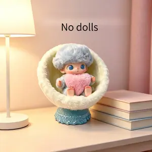 For Labubu Display Stand, Plush Heart Doll Seat, Blind Box Figure Storage Rack, Rotating Chair for Stuffed Toys, Car Decoration, Decorative Storage Organizers