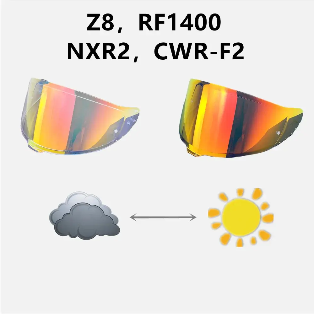 Photochromic Helmet Visor For SHOEI RF1400 RF-1400 NXR2 CWR-F2 Z8 CWR-F2R X15 X-15 X-Fifteen X-SPR Pro Autochromic Lenses Shield