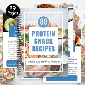 The Healthy Recipes Organizer - An 89-Page Planner Notebook Recipe Journal Featuring 80 Protein-Packed Healthy Snacks Recipes for Smart Snacking & Everyday Nutrition, Meal Planner