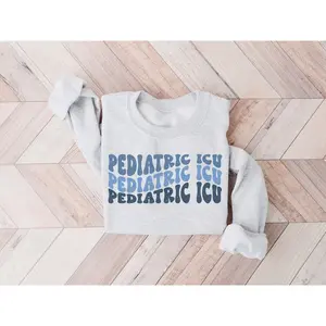 Picu Nurse Crewneck Cotton Crewneck For Pediatric Icu Graphic T-shirt Picu Team Picu Nurse Machine Washable T-shirtpediatric Intensive Care Unit Nurse Cotton Crewneck