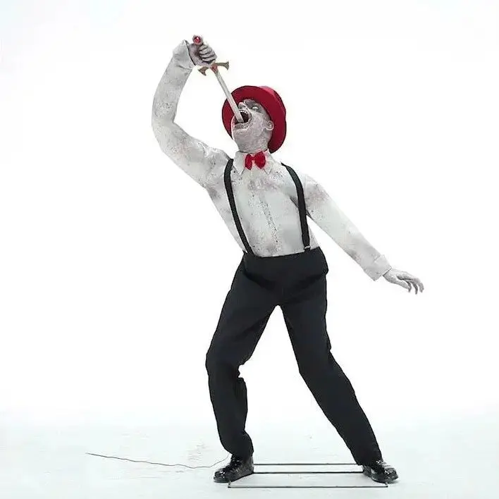 6 Ft Sword Swallower Animated Circus Clown Prop