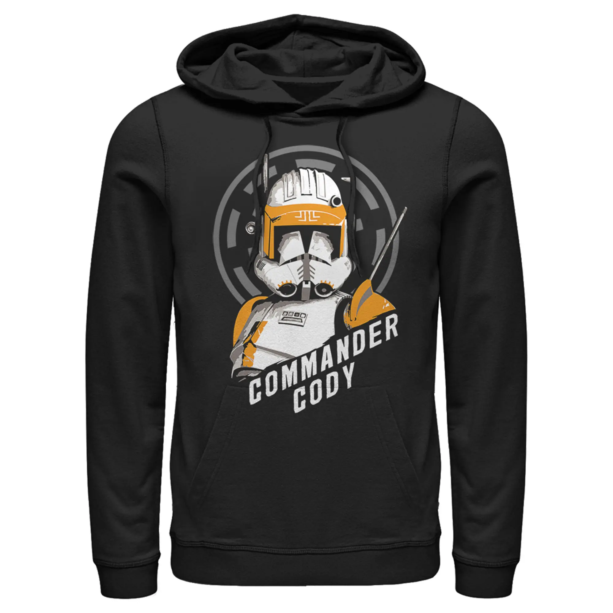 Men's Stylish Star Wars: The Clone Wars Commander Cody Bust Logo Pullover Hoodie, Menswear Long Sleeve Top