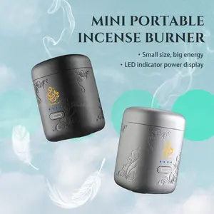 Portable Mini Electric Incense Burner Bakhoor Burner Incense Holder USB Rechargeable Multi-Functional Home Fragrance