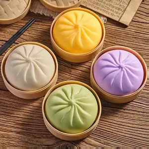 Creative Realistic Bun Shape Adult Stress Relief Toy, Stress Relief Fidgeting, Relieve Anxiety, Promote Emotional Healing, Soft Elastic, Slow Bounce, Desk Decor