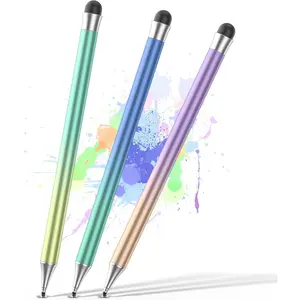 Stylus Pens for Touch Screens, Round Disk Tip Stylus Pen for iPad Compatible with/Tablet/Android/iPad//iOS and All Capacitive Touch Screens (Corlorful-3pcs)