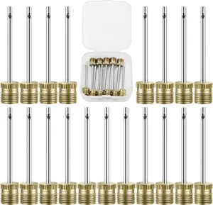 20 Pack Brass Ball Pump  with Storage Case - Heavy Duty No Break Air Pump  for Basketball