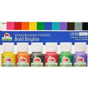Apple Barrel Essentials Acrylic Paint Set, 12, 24 Fl Oz (Pack of 1)