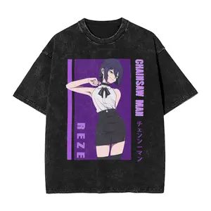 valentine shirts Japanese Reze Chainsaw 1Man Anime T Shirt Beach  Vintage T Shirts Cotton Trending Tshirt For Men Short Sleeve Design Tees