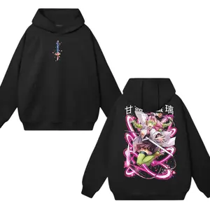 Mitsuri Anime 2 Sided Hoodies, Demon Slayer Hoodies Gift For Fan Anime, Gift For Men, Gift For Women Crew Neck Trending T-shirt