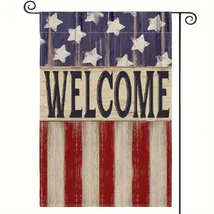 1-Piece US 250th anniversary flag,12x18 in Double-Sided Vintage Patriotic American Stars and Stripes Garden Flag, July 4th & Memorial Day Decor for Courtyard, Outdoor Spaces