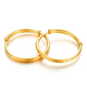 2pcs/lot Kids Bangles Mini Size Golden Bangles Bracelets for little boys girls