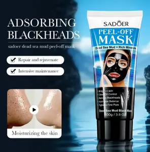 Dead Sea Mud Black Mask + Mineral-Rich Peel-Off Cleansing Mask for Skin Repair and Intensive Maintenance