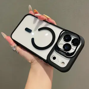 A Solid Color Magnetic Phone Case, Metal + TPU Material, Shockproof, Suitable for iPhone 17/16/15/14/13/12/11 PRO MAX PLUS AIR E XS and PROMAX, Ideal Gift for Friends, Family, or Couples, JSSXTCX