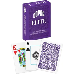 Elite 100% Plastic Playing Cards, Poker Size (Standard) Jumbo Index Single Deck