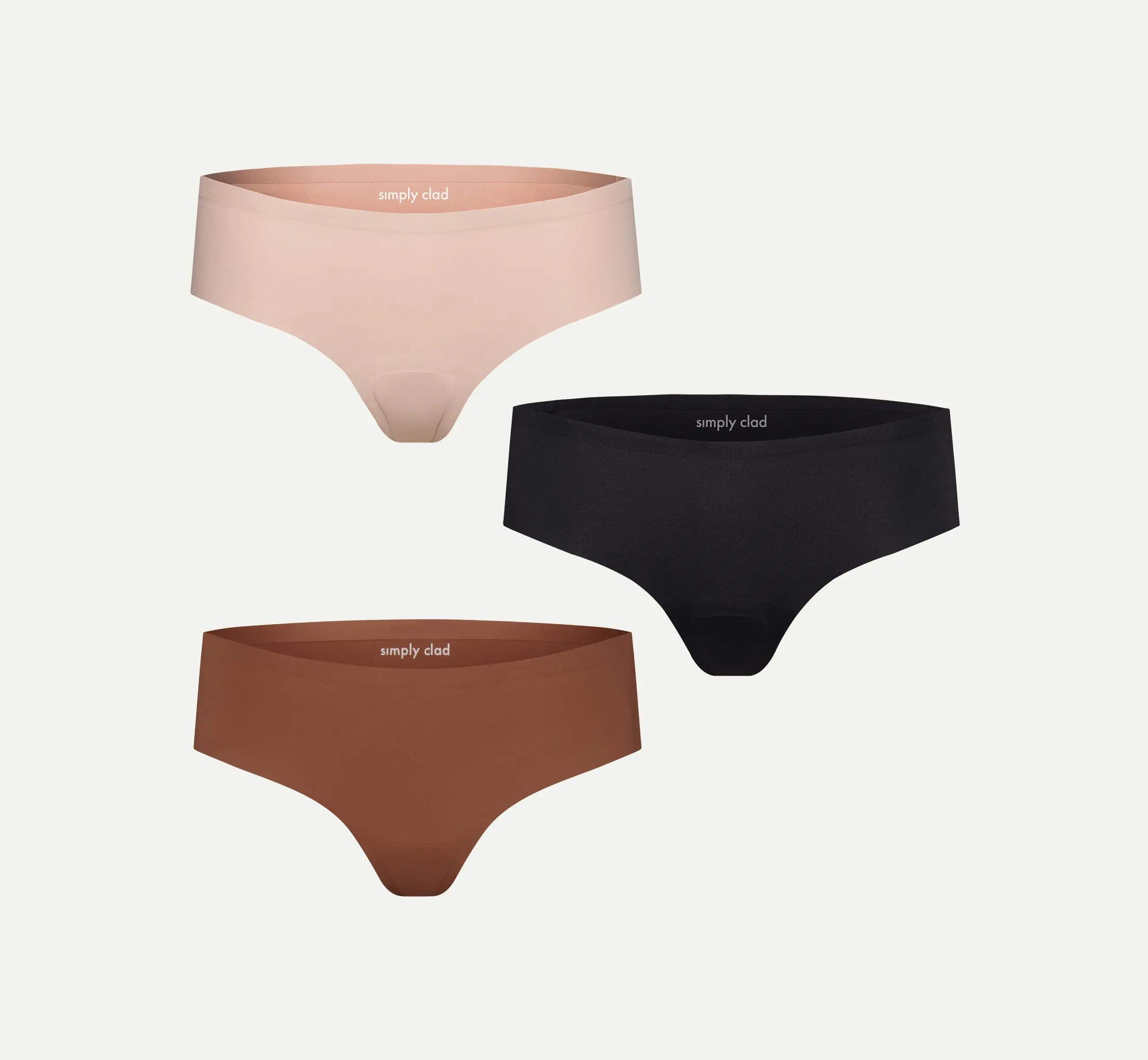Camel Toe Proof Thong Underwear (3-Pack)