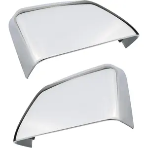 1 Pair Tow Mirror Chrome Cover Cap| For 2017-2024 Ford Super Duty F250 F350 F450 F550 Truck Accessories Replacement| Driver&Passenger Side Exterior Plastic Top Half Door Mirror Caps