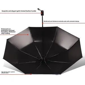UV Protection Foldable Umbrella for Women Men Windproof Lightweight Portable Sun Rain Umbrella Multi Use