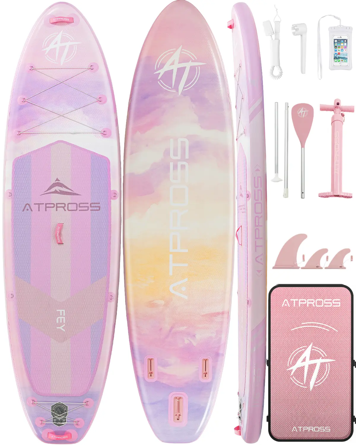 11'6"x35" Inflatable Paddle Board, 450lbs Extra Wide Stand Up Paddleboard for Adults with Premium SUP Accessories Kit & Backpack, Blow Up Kayak Non-Slip Stable Deck Boat for Yoga Fishing Surf