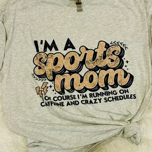 Women’s sports mom T-shirt Tops Womenswear Comfort Polyester Tshirt Lady Comfortable Summer