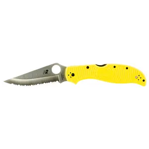 SPYDERCO STRTCH 2 XL LW SLT YLW SRTD
