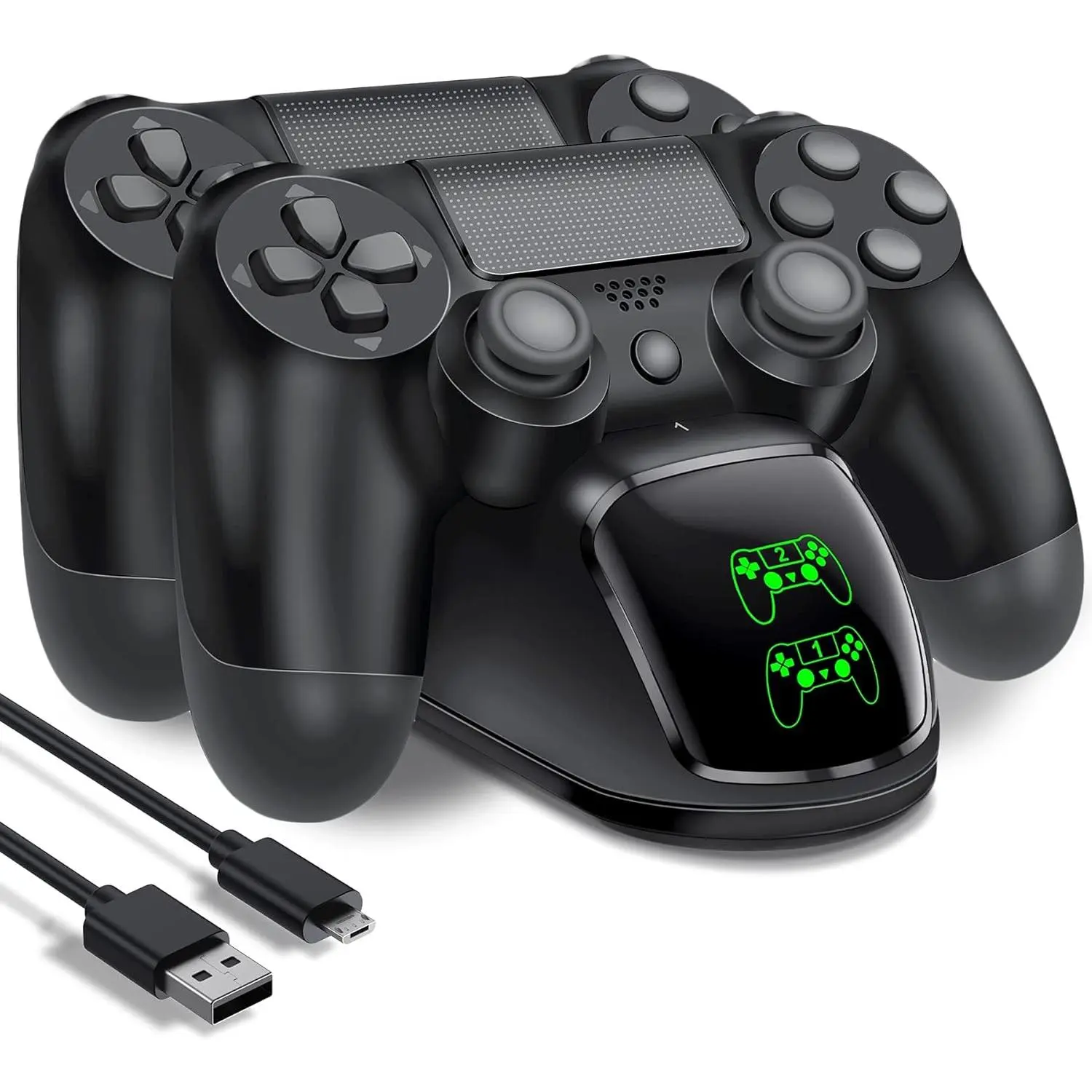 PS4 Controller Charger Dock Station, PS4 Remote  Station with Fast- Port, Replacement for  4 Controller Charger