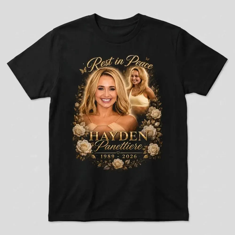 Hayden Panettiere Rest In Peace 1989-2026 Unisex T-Shirt, Floral Angel Tee, Memorial Tribute Shirt, Fan Apparel