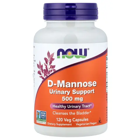 NOW Foods D-Mannose, 500 mg, 120 Veg Capsules