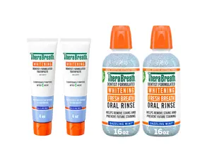 TheraBreath Whitening Toothpaste Rinse Bundle