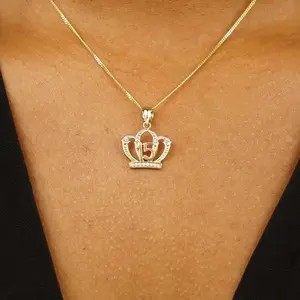 15 Years Old Rose Gold Pendant - Quinceanera Pendant - Birthday Gift - Crown Charm, Birthday Necklace Gift for Girls Daughter - Only Pendant