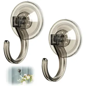 Household daily necessities Amuille Wreath Hangers, 2 Pack Large Suction Cup Wreath Hooks, Removable Suction Cup Hanger for Front Door, Glass Window, Shower, Kitchen, Holds up to 18 lbs