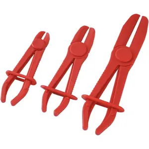 3 Pack Plastic Hose Pinch Off Pliers Line Clamp Pliers Set Tool for Automotive Flexible Hoses, Gas Lines Radiator  Coolant and  Lines (Red)