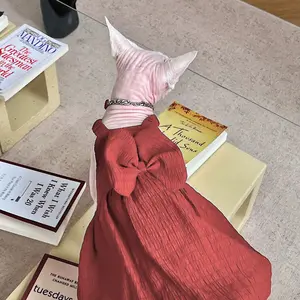 Hua Hua Per Brother Same Style German Cat Clothes, Sphinx Hairless Cat Dress Pet Costume, Cute Animal for Cats Outfits
