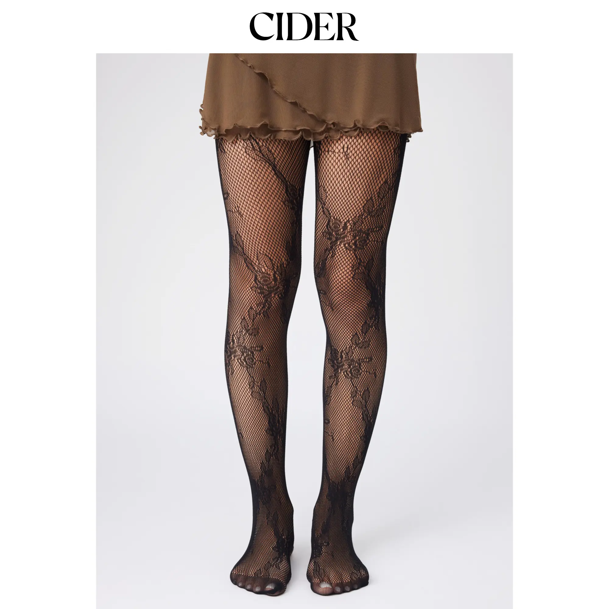 Cider [one-size] ROSE FISHNET TIGHTS