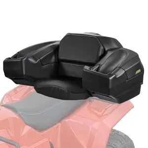 VEVOR ATV Rear Storage Box and Lounger,  95L ATV Cargo Box with Seat & Backrest, Waterproof LLDPE & Lockable Lounger Storage Box Fit Most ATVs with Rear Rack, Compatible with ATV, UTV, Can-Am Vehicles