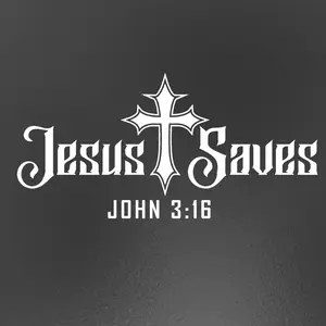 Jesus Saves Cross Vinyl Decal Sticker for Cars, Trucks, Vehicles - Christian Faith Decal Waterproof Outdoor