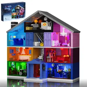 Love Room House Building Blocks Brick Set (1426 pcs) – DIY Miniature House Kit with Lights, Ideal Christmas & Halloween Gift for Girls, Teens & Home Decor Lovers