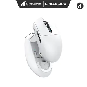 ATTACK SHARK G3 Wireless Gaming Mouse with Tri Mode Wired/2.4Ghz/BT,59g Ultra-Lightweight,25000 DPI,1000 Polling, PixArt PAW3311 Sensor,500mAh Long Battery, Programmable for PC Gamer