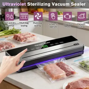 65kPa Vacuum Sealer Machine, 6-in-1 Automatic Food Sealer with 30 Vacuum Bags, Dual Dry/Wet Modes for Food Storage & Sous Vide#fathersdaygift