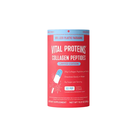 Vital Proteins Collagen Peptides Powder Health Supplement for Women, Grass-Fed Bovine, Lemon Ice Pop Flavor, Prop 65 Safe, Supports Hair & Joints, Skin, Nail, Bone Health, 10.5 oz, Daily Supplemental Nutrition Support Beauty Supplement