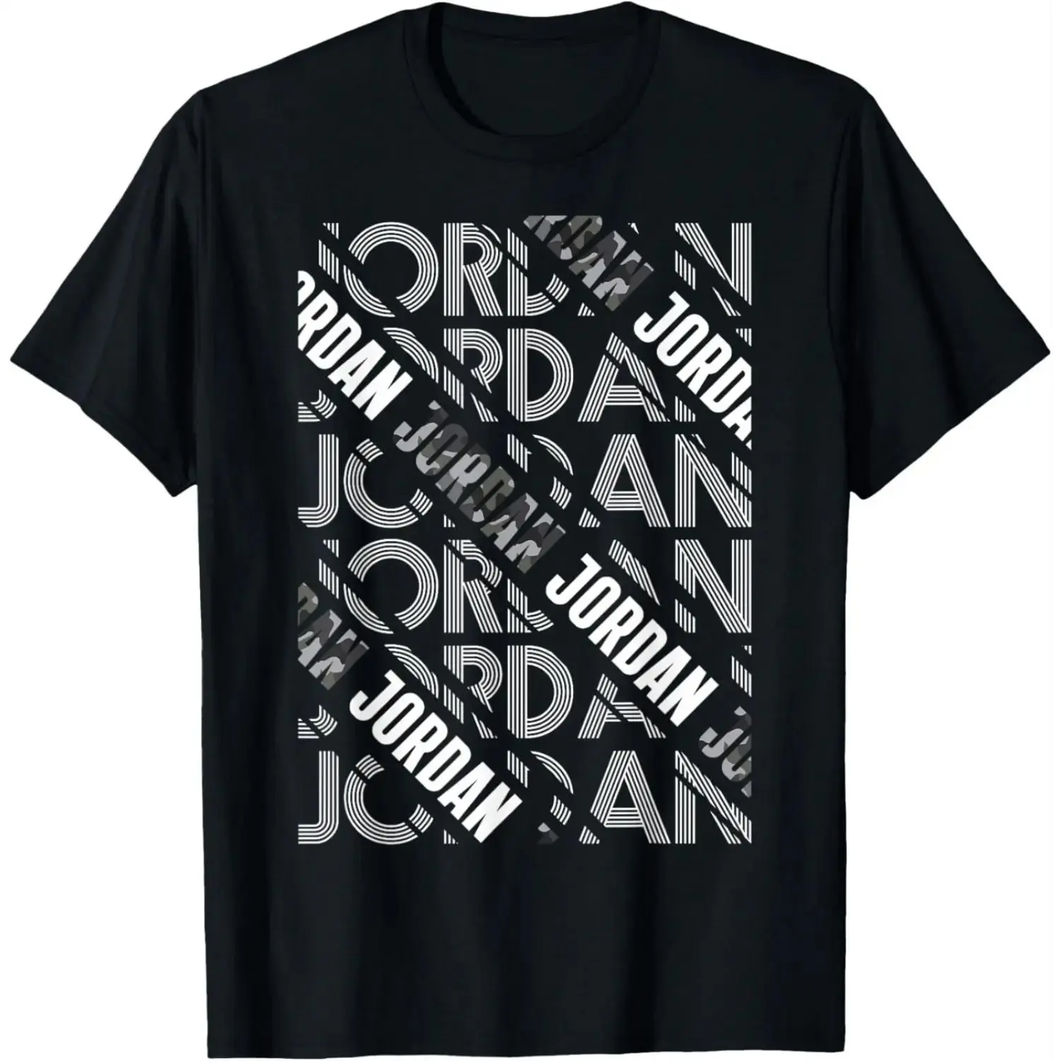 Distinctive Black T Shirt Featuring Unique Jordan Graphic Design
