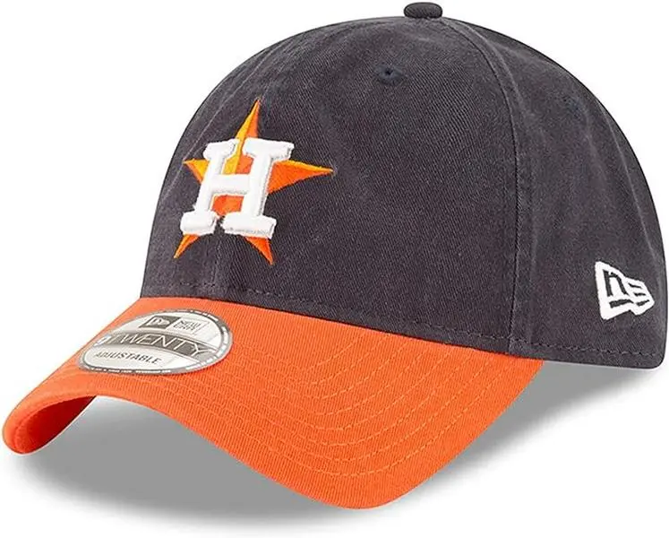 New Era 9Twenty Houston Astros Core Classic Embroidery Baseball Cap - Blue 11591537, Adjustable Hat with Resizable Sliding Closure, Everyday Fashion Accessory
